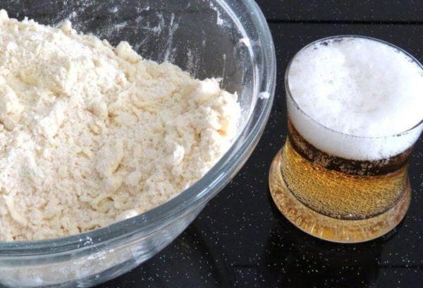 Teig mit Bier