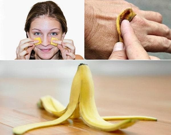 Bananenschalen für die Gesichtshaut