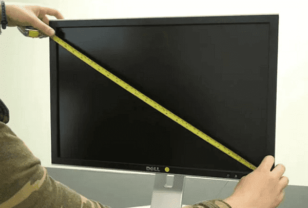 Messen der Bildschirmdiagonale eines Fernsehers