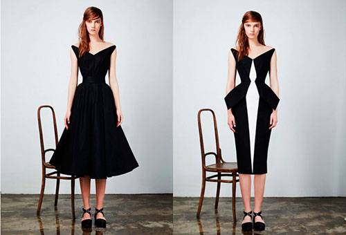 Kleid mit klarer Form
