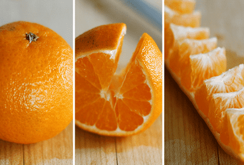 Orangensegmente