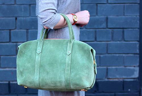 Wildledertasche