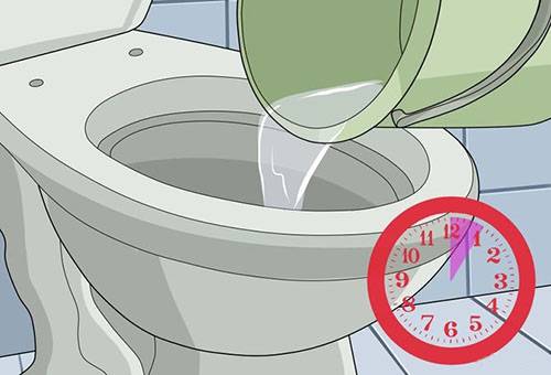 Toilettenreinigung mit einer Lauge-Lösung