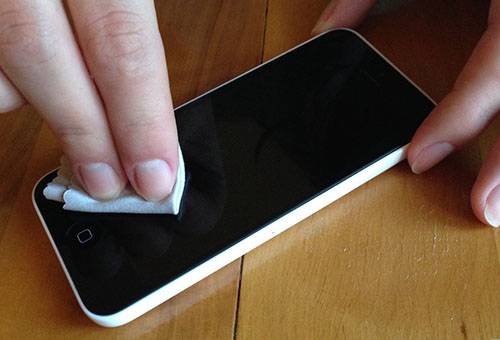 Polieren des Telefonbildschirms