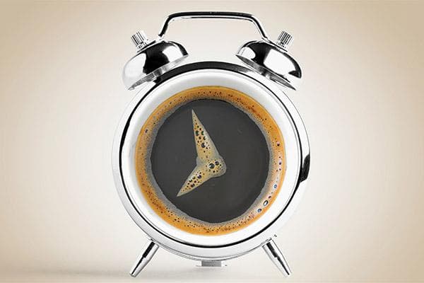 Wecker in Form einer Tasse Kaffee