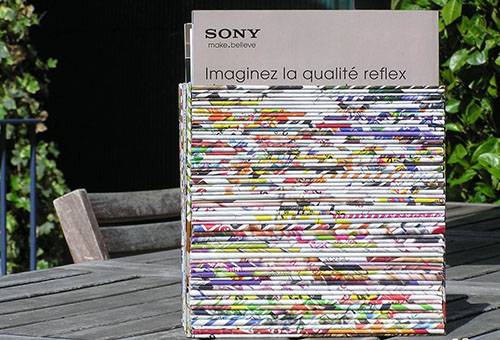 Box aus alten Zeitschriften<