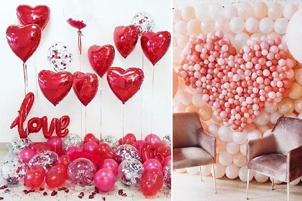 Ballon-Dekoration zum Valentinstag