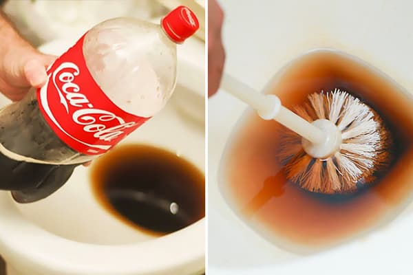 Toilettenreinigung mit Coca-Cola