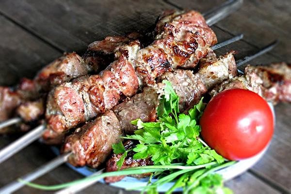 Schaschlik in Koriander-Marinade