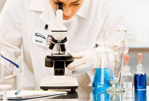 Laboruntersuchung des Biomaterials