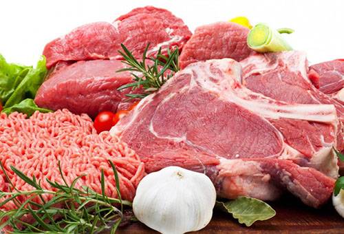Frisches Fleisch und Hackfleisch