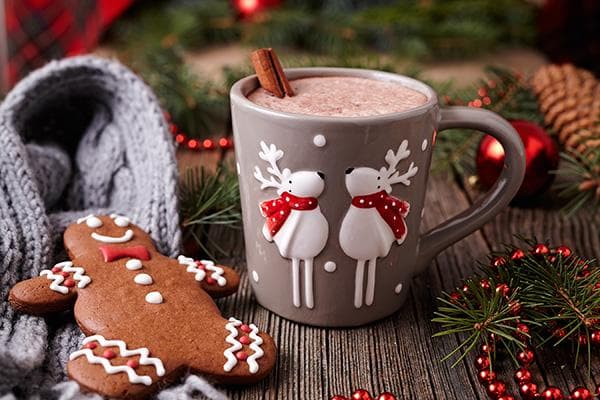 Kakao mit Weihnachtslebkuchen