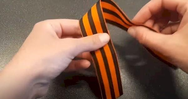 1. Methode zum Binden des Georgsbands 2