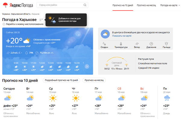 Yandex.Wetter