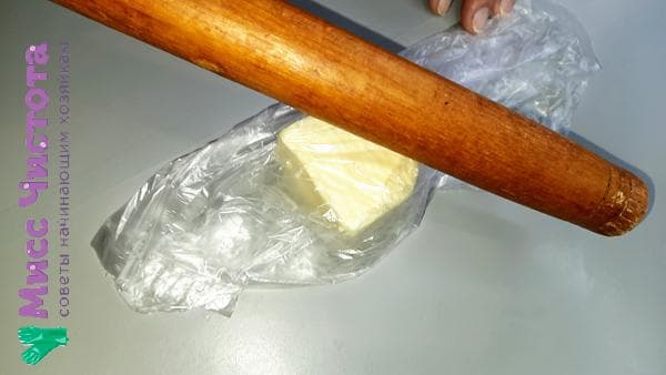 Weichmachen von harter Butter