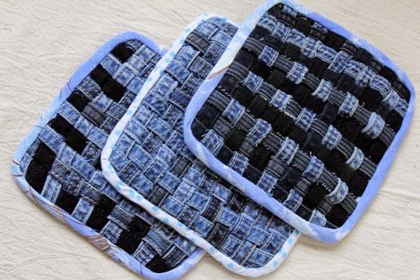 Untersetzer aus alten Jeans