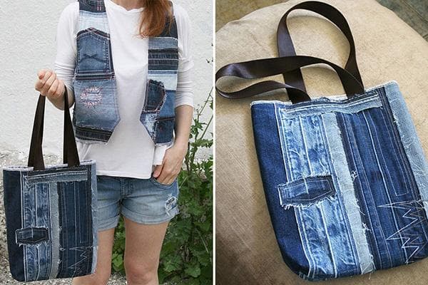 Tasche aus alten Jeans