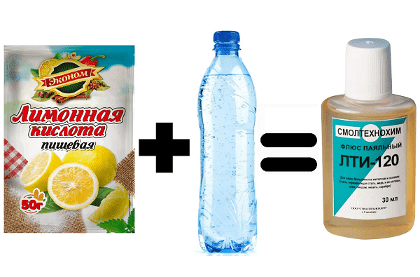Flussmittel aus Zitronensäure