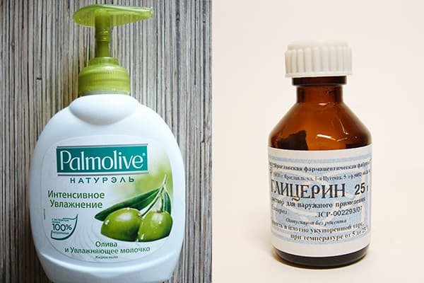 Glycerin und Flüssigseife