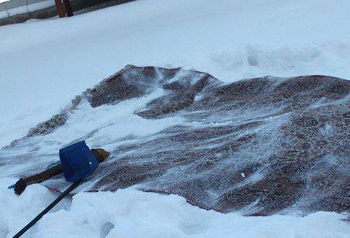 Teppich im Schnee