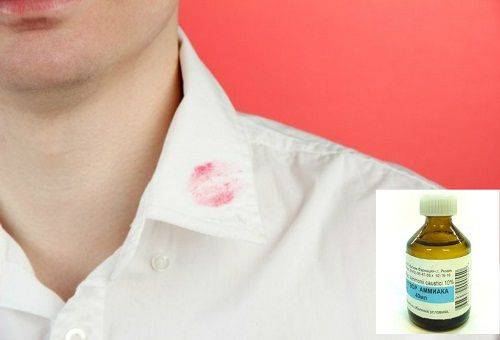 Ammoniak gegen Lippenstiftflecken
