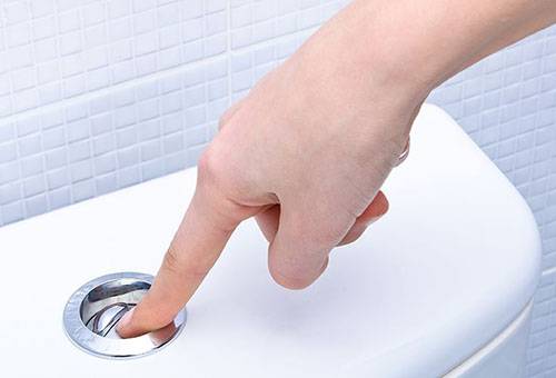 Taste am Toilettenspülkasten