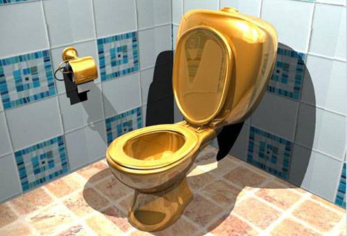Goldene Toilette