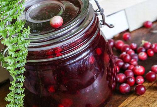 Eingemachte Preiselbeeren