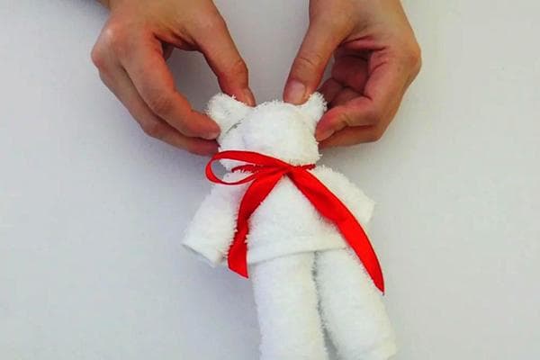 Bär aus einem Handtuch
