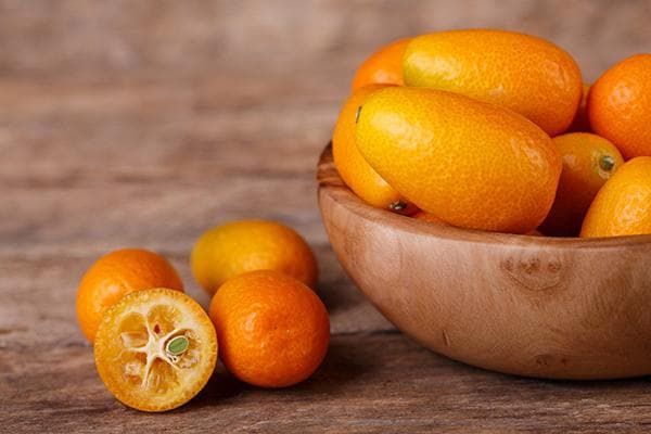 Kumquat im Querschnitt
