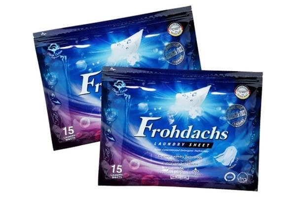 Waschmittel in Blättern Frohdachs
