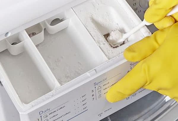 Reinigung des Waschpulverbehälters