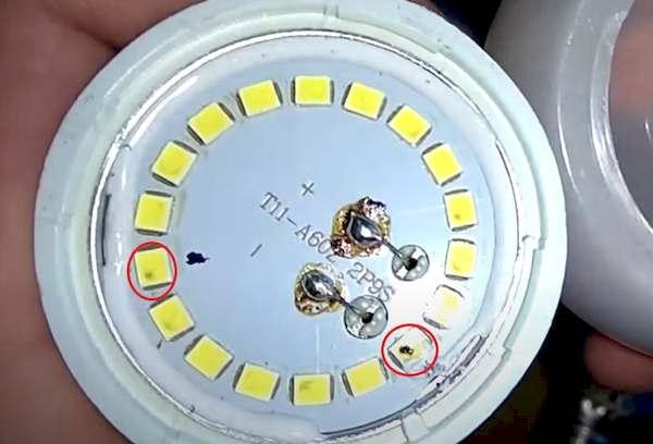 Reparatur einer LED-Lampe 3