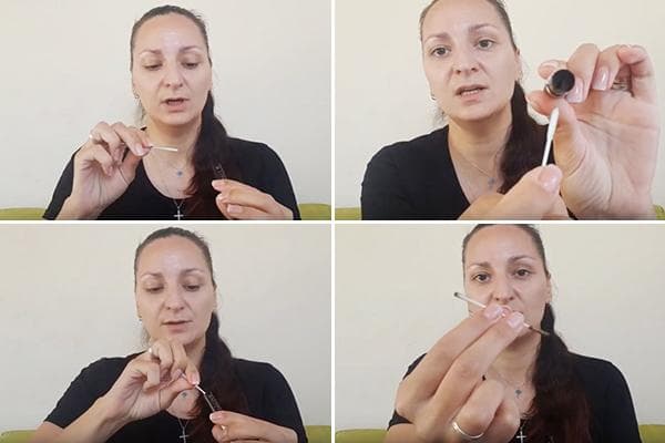 Reinigung des IQOS mit einem Wattestäbchen
