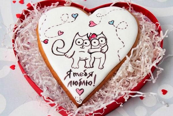 Lebkuchen-Valentinskarte