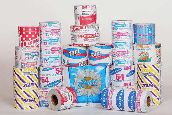 Verschiedene Arten von Toilettenpapier