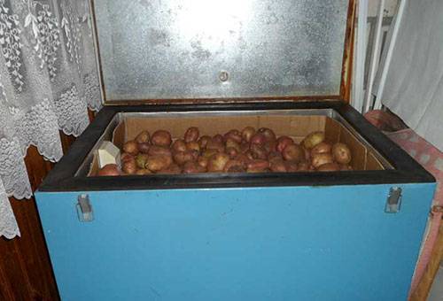 Thermoschrank mit Kartoffeln
