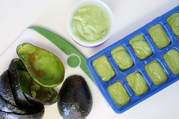 Gefrorenes Avocadopüree