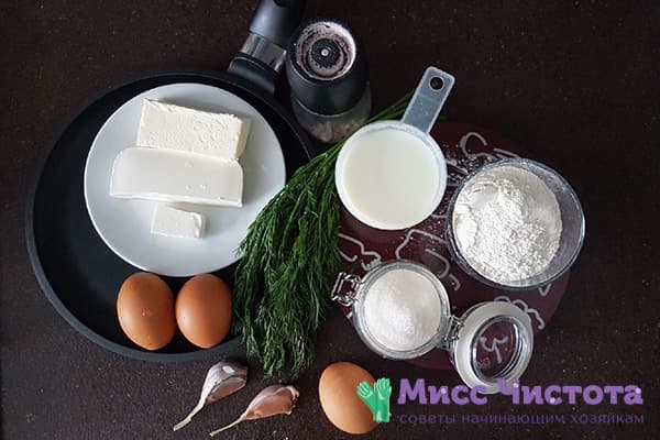 Zutaten für Käsepfannkuchen