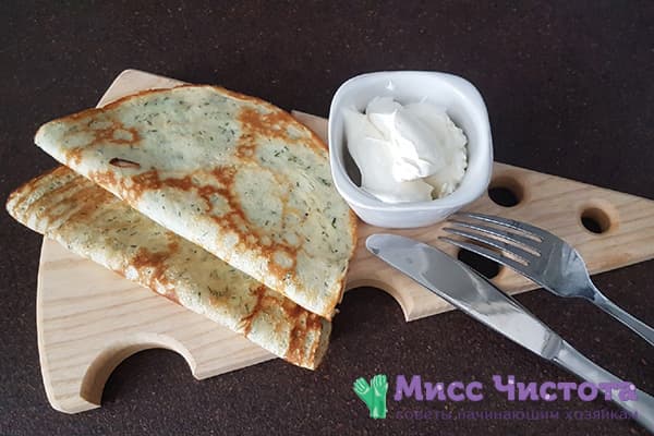 Käsepfannkuchen auf Kefir
