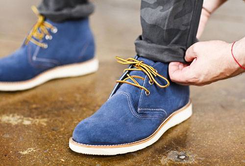Herbstliche Herren-Schuhe aus Wildleder