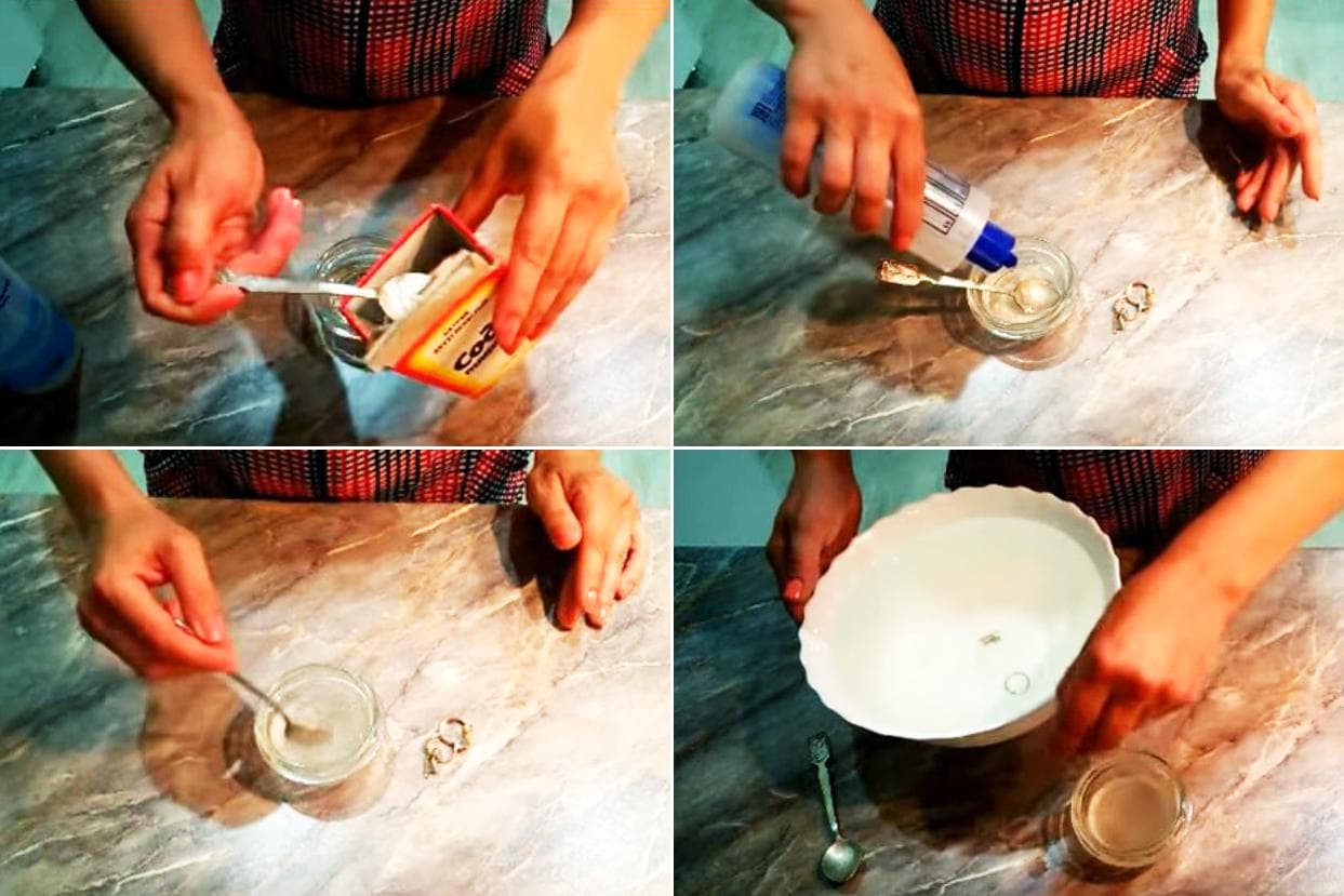 Reinigung von Goldschmuck mit Soda und Peroxid