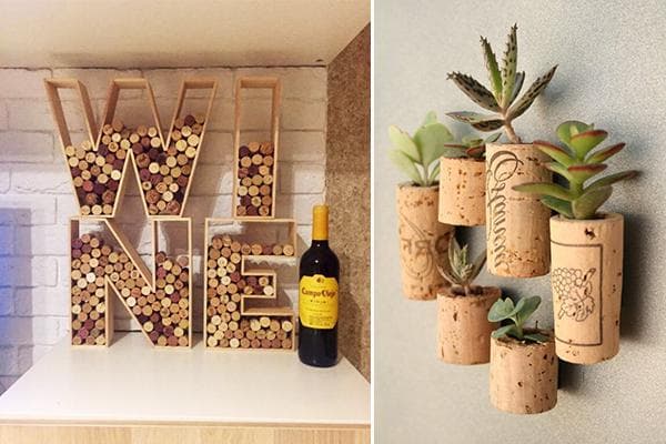 Wohnaccessoires aus Weinkorken