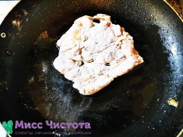 Braten der Schnitzel