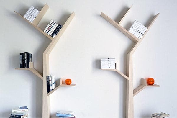Bücherregale in Baumform