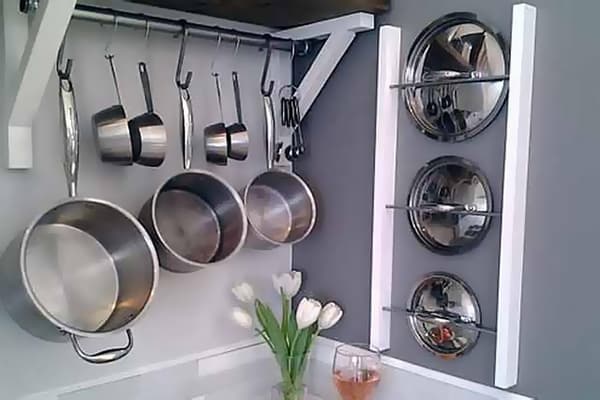 Halterung für Topfdeckel an der Wand