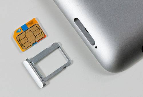 SIM-Karte, aus dem iPad entfernt