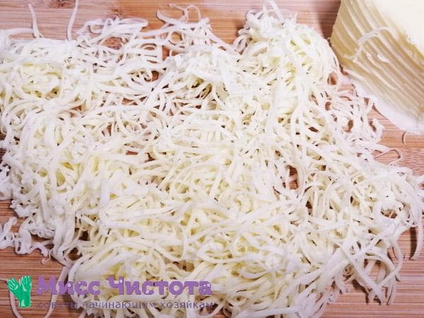 Käseflocken von Schmelzkäse
