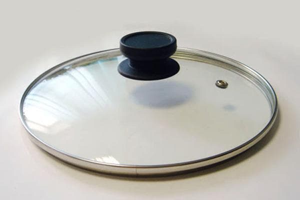 Glasdeckel von einem Topf