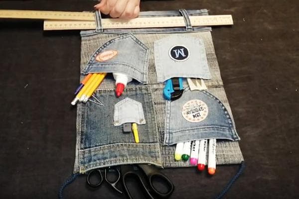 Organizer aus alten Jeans